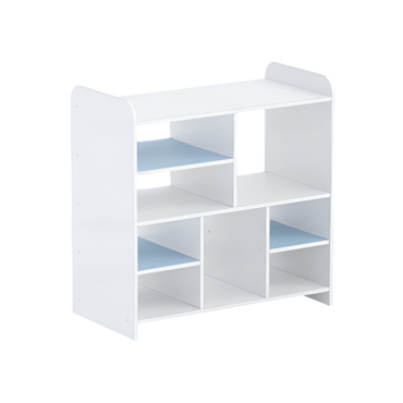Стеллаж для пособий 2 (белый/прибрежный синий)  - «globural.ru» - Архангельск