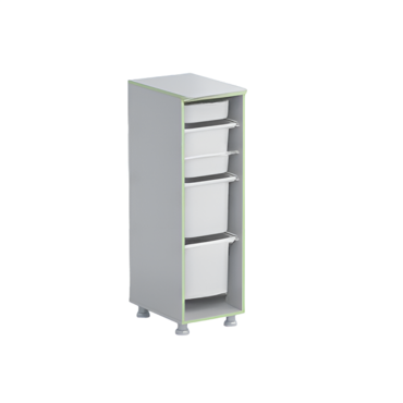 Стеллаж с лотками Робик 001 (серый) - «globural.ru» - Архангельск