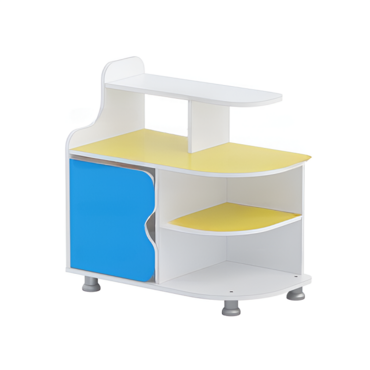 Тумба для пособий (белый/желтый/синий) - «globural.ru» - Архангельск