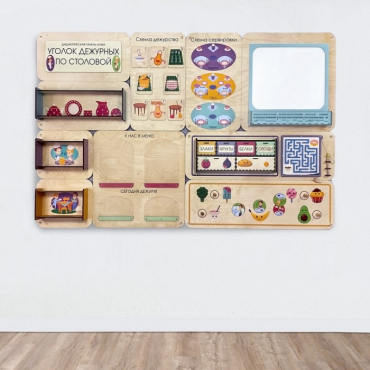 Дидактическая настенная панель «Уголок дежурных по столовой» - «globural.ru» - Архангельск