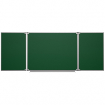 Меловая доска аудиторная трехэлементная магнитная зеленая эмалированная - «globural.ru» - Архангельск