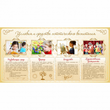 Стенд "Условия и средства эстетического воспитания" - «globural.ru» - Архангельск
