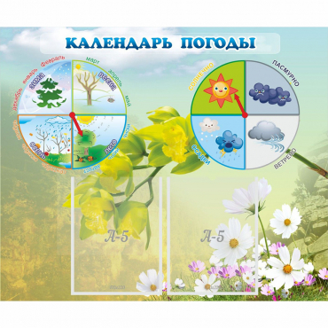 Стенд "Календарь погоды" с 2 карманами - «globural.ru» - Архангельск