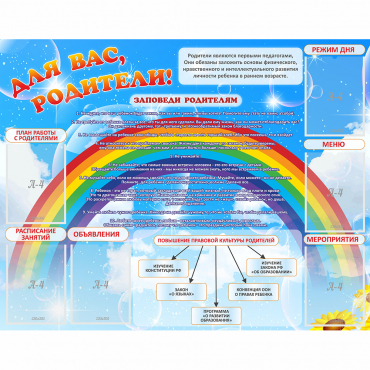 Стенд "Для вас родители!" 1.4x1.1 - «globural.ru» - Архангельск