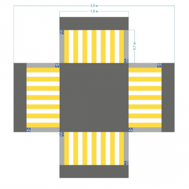 Имитация четырехстороннего перекрестка 5,5*4,5 м - «globural.ru» - Архангельск
