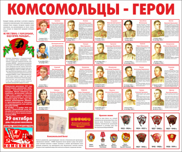 Тематический стенд "Комсомольцы-герои" - «globural.ru» - Архангельск