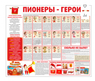 Тематический стенд "Пионеры-герои" - «globural.ru» - Архангельск