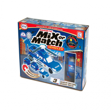 Магнитный конструктор Транспорт "Смешай и собери". Серия Полиция. Стартовый набор - «globural.ru» - Архангельск