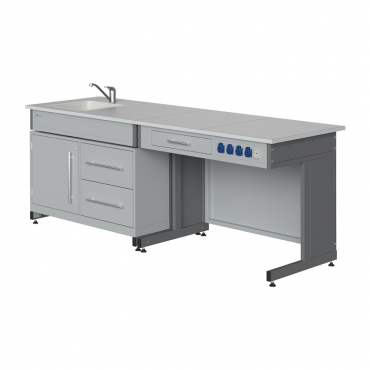 Стол демонстрационный (с раковиной, подводкой и отведением воды, сантехникой, электрическими розетками, автоматами аварийного отключения тока) - «globural.ru» - Архангельск